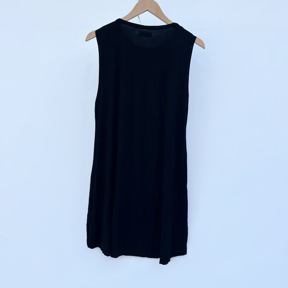 Lauren Moshi Beverly Hills Tank Shirt Dress Skull Studded Mini Short Black Large - Picture 5 of 8